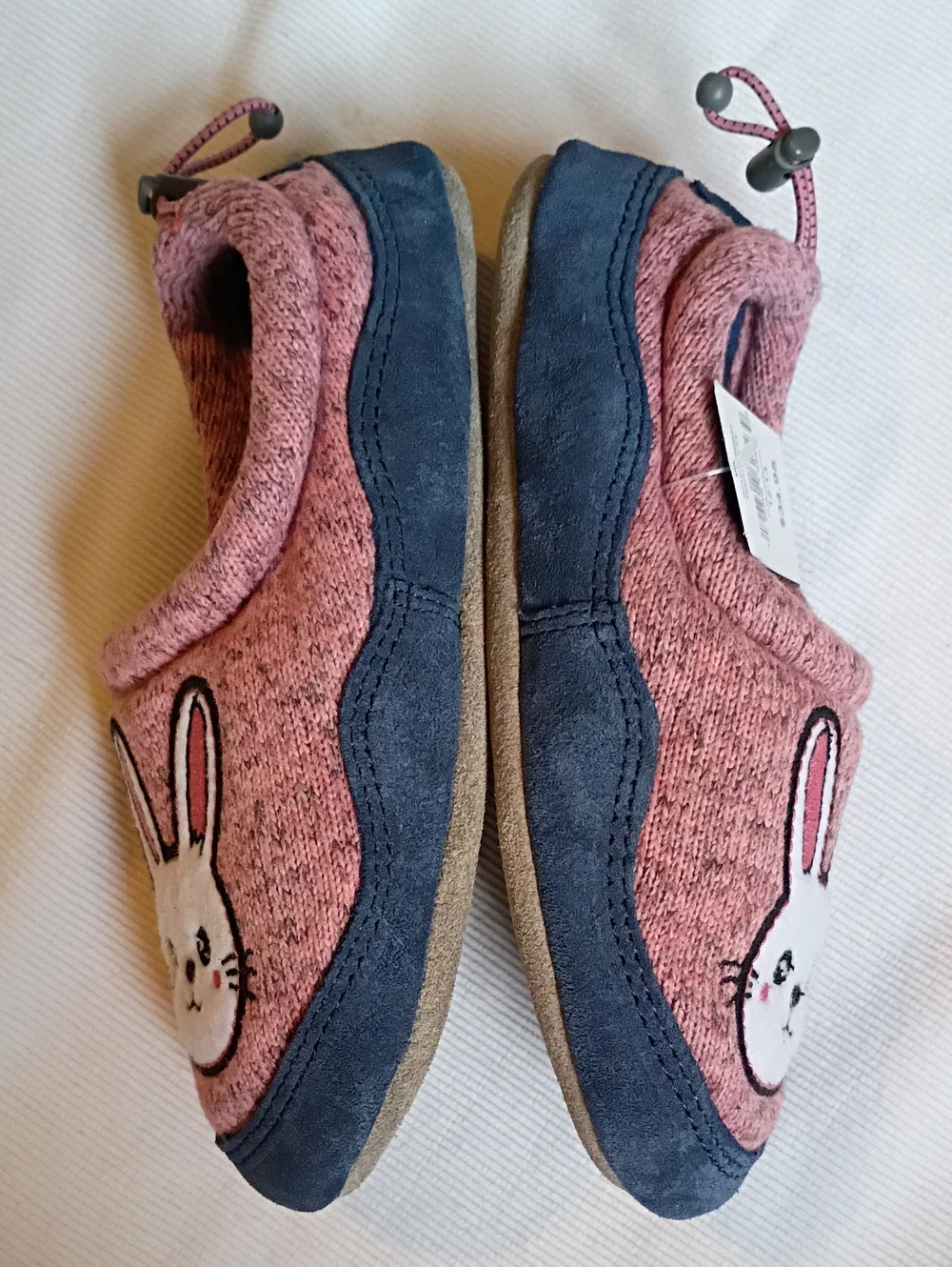 NWT L.L. Bean Rose Pink Bunny Slip-On Slippers